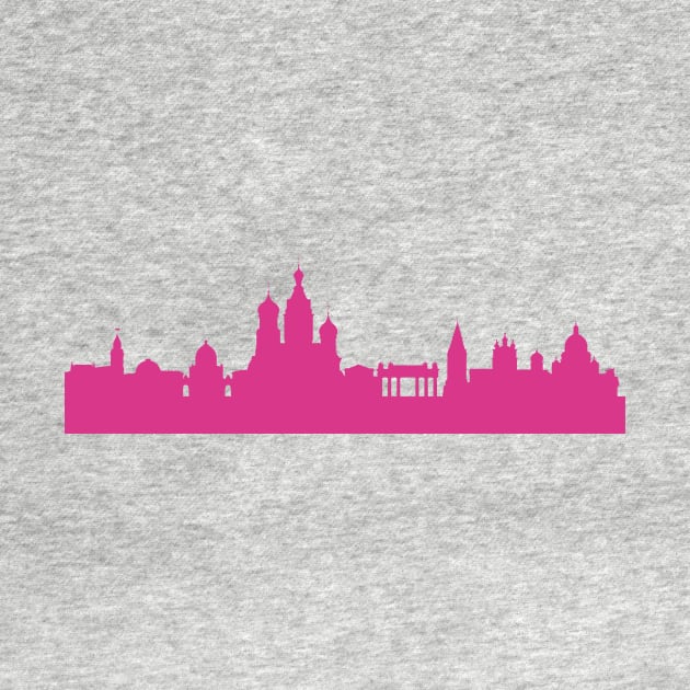 Saint Petersburg skyline pink by 44spaces